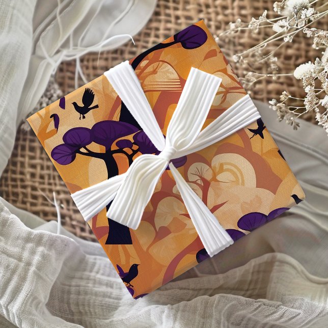 Papel De Presente Donativos do Sunset da savana africana para Caçado (African Savanna Sunset Gifts for Deer Hunters Wrapping Paper)