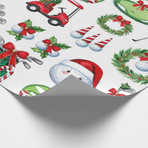 Papel De Presente Dons temáticos de golfe do Natal para golfista