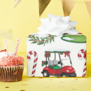 Papel De Presente Dons temáticos de golfe do Natal para golfista
