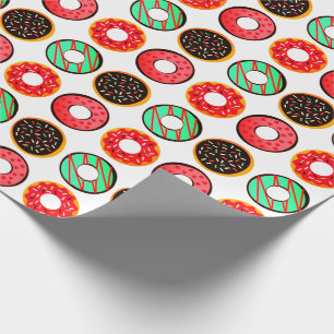 Papel De Presente Donuts Coloridos com Glacê
