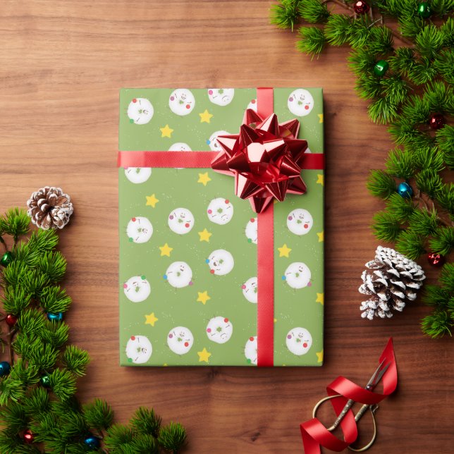 Papel De Presente Donuts de Açúcar em Pó Natal (Presente de Natal)