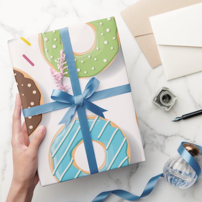 Papel De Presente Donuts Pattern  (Presentear)