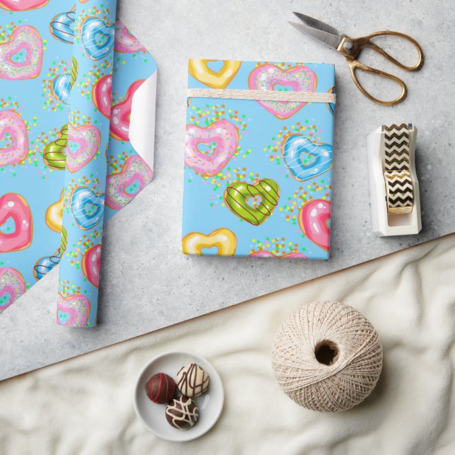 Papel De Presente Donuts Sweet & Bright Série Design 2  (Artesanato)