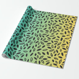 Papel De Presente Doodles no Teal & Yellow