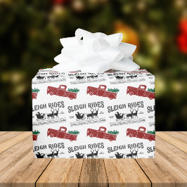 Papel De Presente Dormir Pé Vermelho Russo no Natal