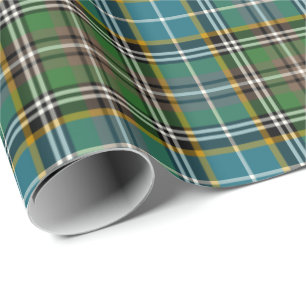 Papel De Presente Dotando Clan Tartan - Padrão de Xadrez irlandês