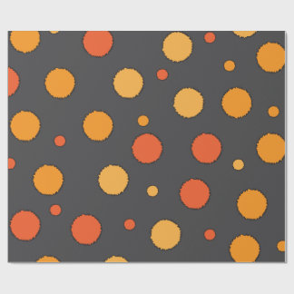 Papel De Presente Dotty alaranjado