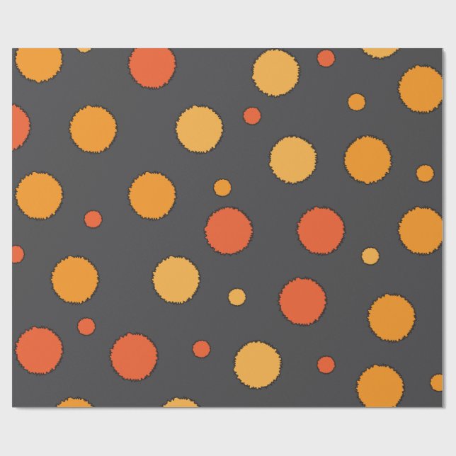 Papel De Presente Dotty alaranjado (Aberto)