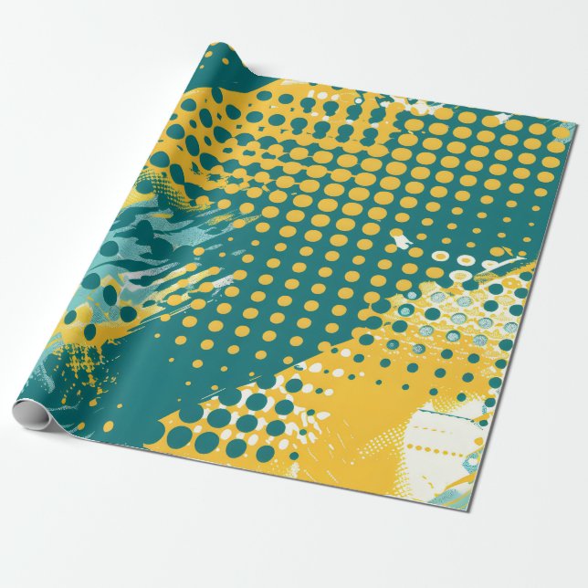 Papel De Presente Dotwave Retroativo (Desenrolado)