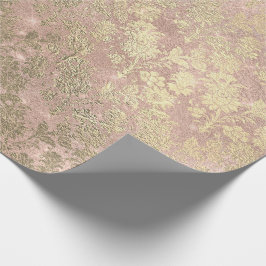 Papel De Presente Dourada Rosa Rosa Rosa Cor-de-rosa-rosa, Algodão e