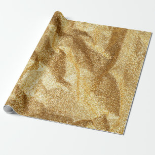 Papel De Presente Dourada textura em papel enrugada fundo do abstrat
