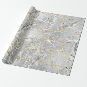 Papel De Presente Dourada textura marmoreada