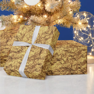 Papel De Presente Dourado
