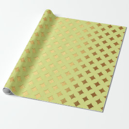 Papel De Presente Dourado Diamond Cut Bright Mint Canary Peak Herald