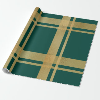 Papel De Presente Dourado e Verde Livro de Vestimentos de Natal
