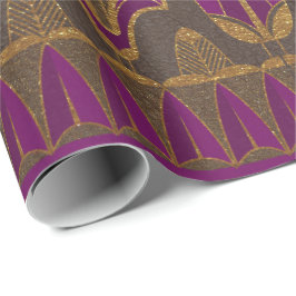 Papel De Presente Dourado egípcio Hieroglifics Papyrus Scarab Floral