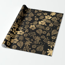 Dourado Floral e preto