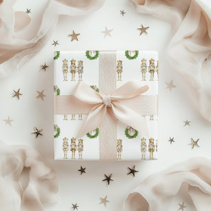 Papel De Presente Dourado Natal do Nutcracker