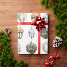 Papel De Presente Dourado ornamento de Natal