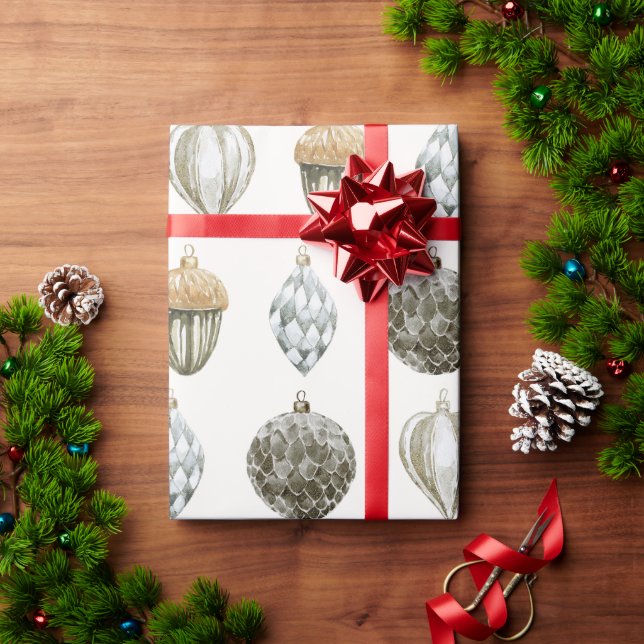 Papel De Presente Dourado ornamento de Natal (Presente de Natal)