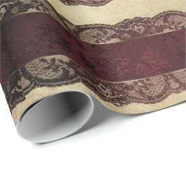 Papel De Presente Dourado Red Burgundy Lace Maroon Royal
