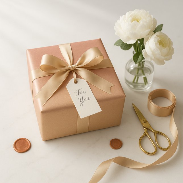 Papel De Presente Dourado Rosado Luxo Ombre (Criador carregado)
