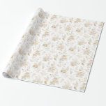Papel De Presente Dourado Toile De Jouy Vintage Floral Chinoiserie<br><div class="desc">Elevem suas comemorações com nossa decoração do Toile dourado, apresentando um detalhado toile floral francês em um fundo branco quente. Esta design de Chinoiserie inspirada na regência exude elegância e sofisticação. Mas deixe-me ajudá-lo a planejar sua próxima festa! Mas se precisar coordenar a decoração, por favor verifique minha coleção correspondente....</div>