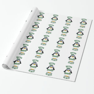 Papel De Presente Doutor no pinguim do dever (fêmea)