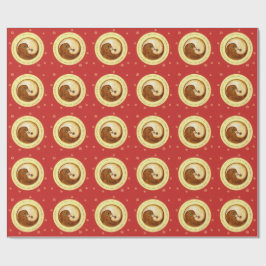 Papel De Presente Doves Peace & Harmony embrulhando papel em vermelh