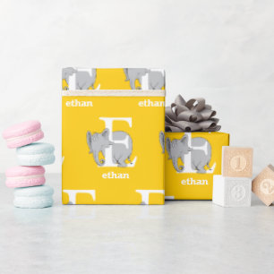 Papel De Presente Dr. Seuss ABC: Carta E - Branco   Adicione seu nom