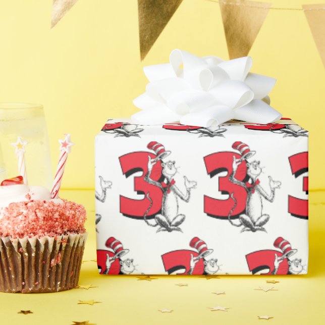 Papel De Presente Dr. Seuss - Caracteres | ANIVERSÁRIO DE CRIANÇA (Festa de aniversário)