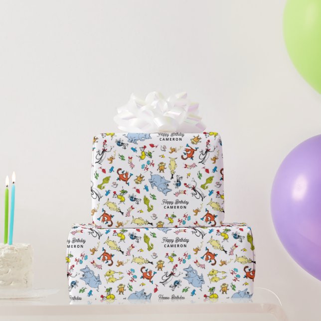 Papel De Presente Dr. Seuss Character Confetti | ANIVERSÁRIO DE CRIA (Presentes para festas)