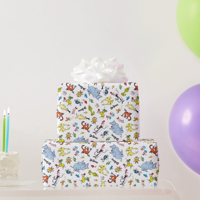 Papel De Presente Dr. Seuss Character Confetti | ANIVERSÁRIO DE CRIA (Presentes para festas)