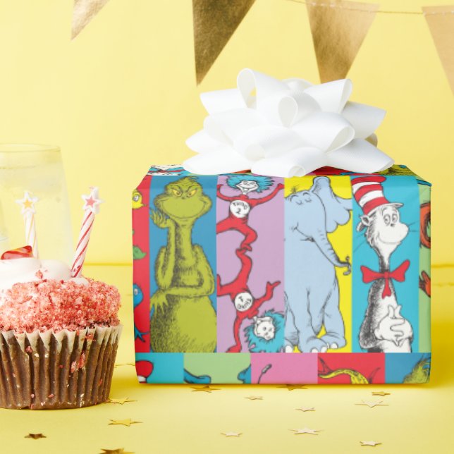 Papel De Presente Dr. Seuss | Fatia de Personagem (Festa de aniversário)