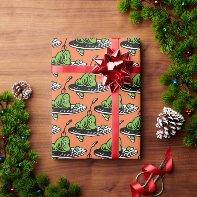 Papel De Presente Dr. Seuss | Ovos Verdes e Presunto Ícone (Presente de Natal)