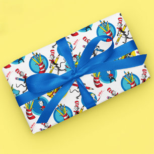 Papel De Presente Dr. Seuss Personagens Com Lápis Padrão