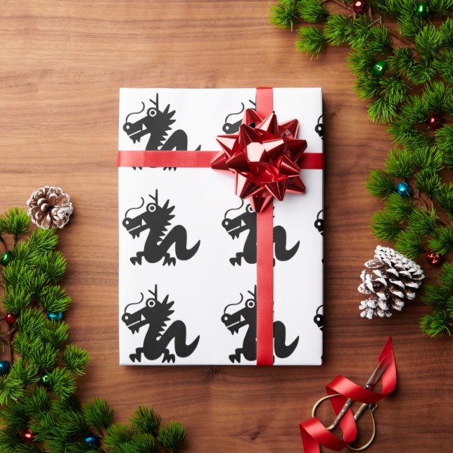 Papel De Presente Dragão (Presente de Natal)