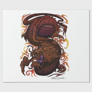 Papel De Presente Dragão (design da assinatura)