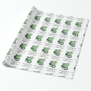 Papel De Presente Dragão e Sua Fúria Shakespeare King Lear Cartoon