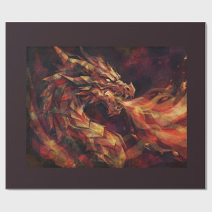 Papel De Presente Dragão Fiery
