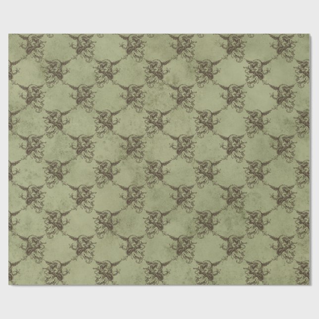 Papel De Presente Dragão Mítico (Aberto)