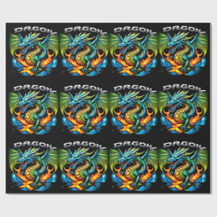 Papel de presente Dragão voador