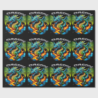 Papel de presente Dragão voador