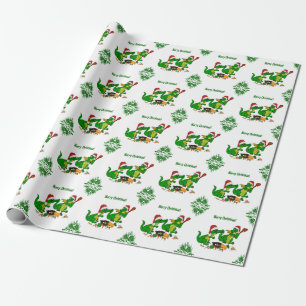 Papel De Presente Dragões - Feliz Natal! Hoje eu cozinharei
