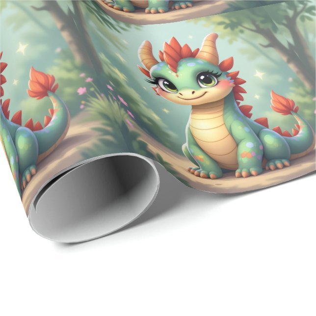 Papel De Presente Dragon World – The Realm of Fire and Magic´5 (Ponta do rolo)