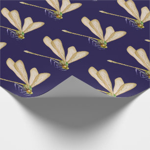 Papel De Presente Dragonflies Purple