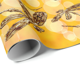 Papel De Presente Dragonfly Sunshine