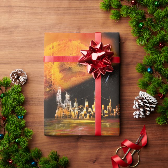 Papel De Presente Dreamscape Planetário (Presente de Natal)