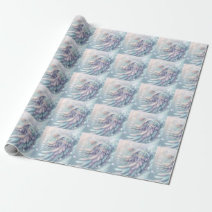 Papel De Presente Dreamy Christmas Angel Wings Wraping Paper
