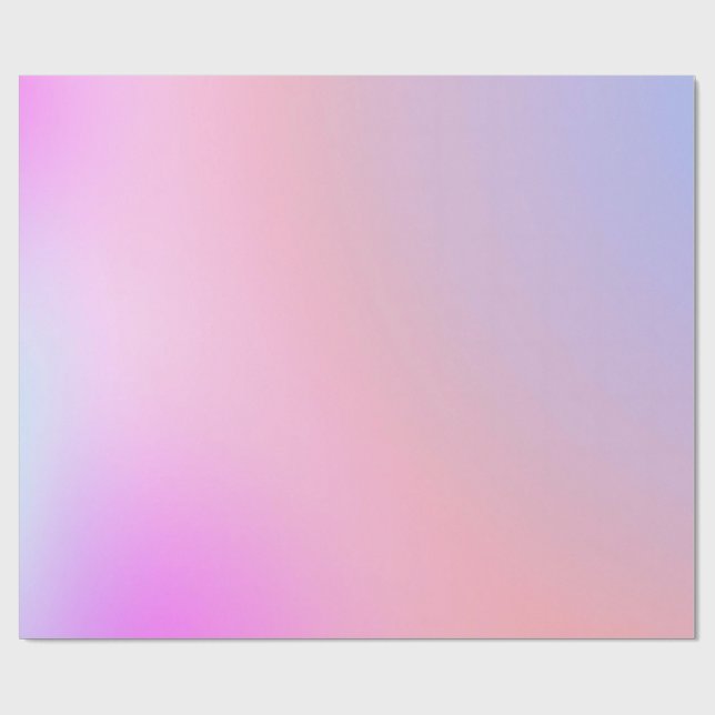 Papel De Presente Dreamy Cotton Candy Pastel Gradient (Aberto)